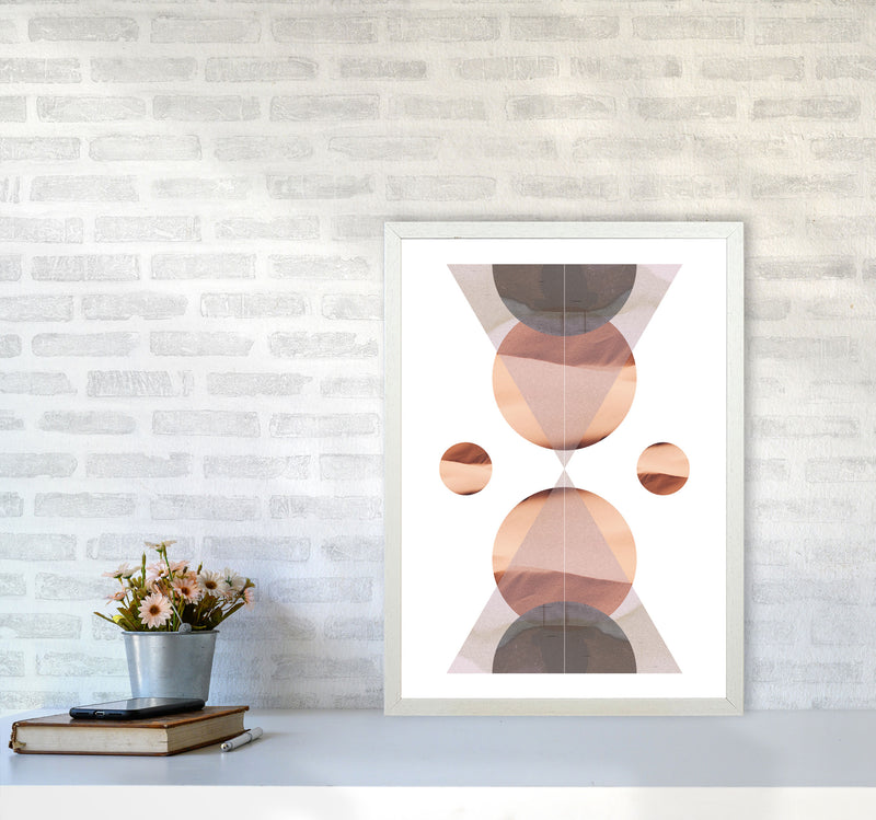 Abstract Sandstorm 1 Modern Print A2 Oak Frame