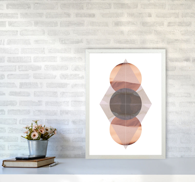 Abstract Sandstorm 3 Modern Print A2 Oak Frame