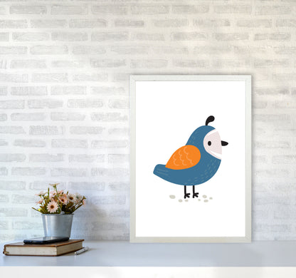 Children&#39;s Animals, Quail Modern Print A2 Oak Frame
