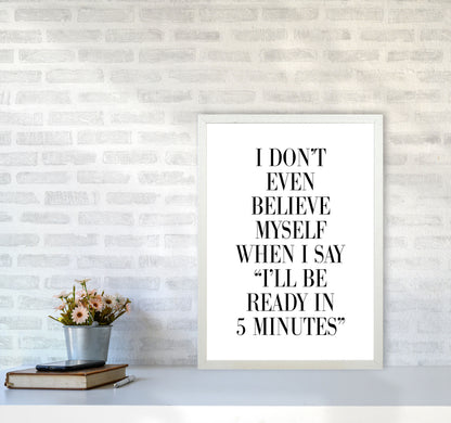 Ready In 5 Minutes Modern Print A2 Oak Frame