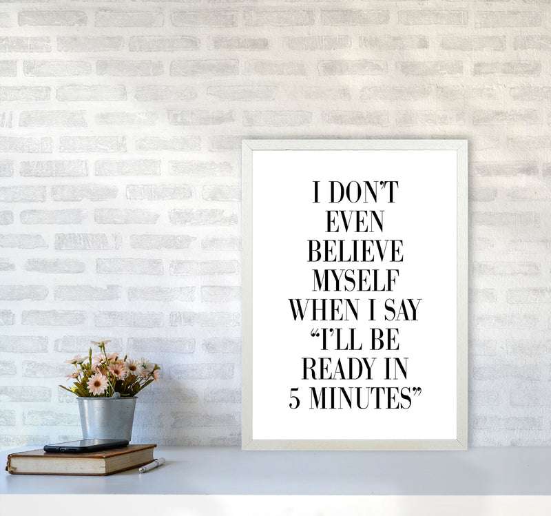 Ready In 5 Minutes Modern Print A2 Oak Frame