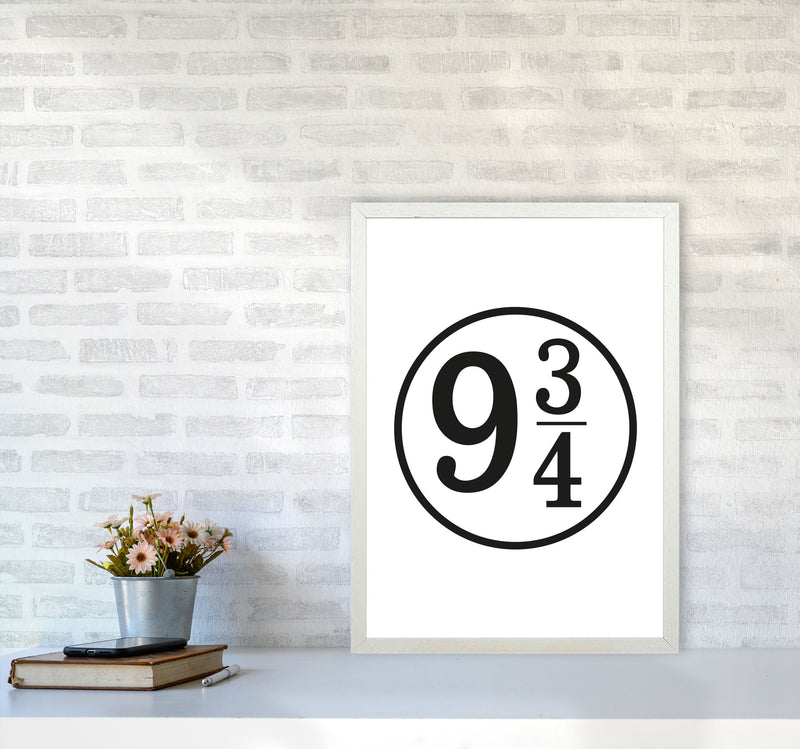 Platform 9 And 3/4 Framed Typography Wall Art Print A2 Oak Frame