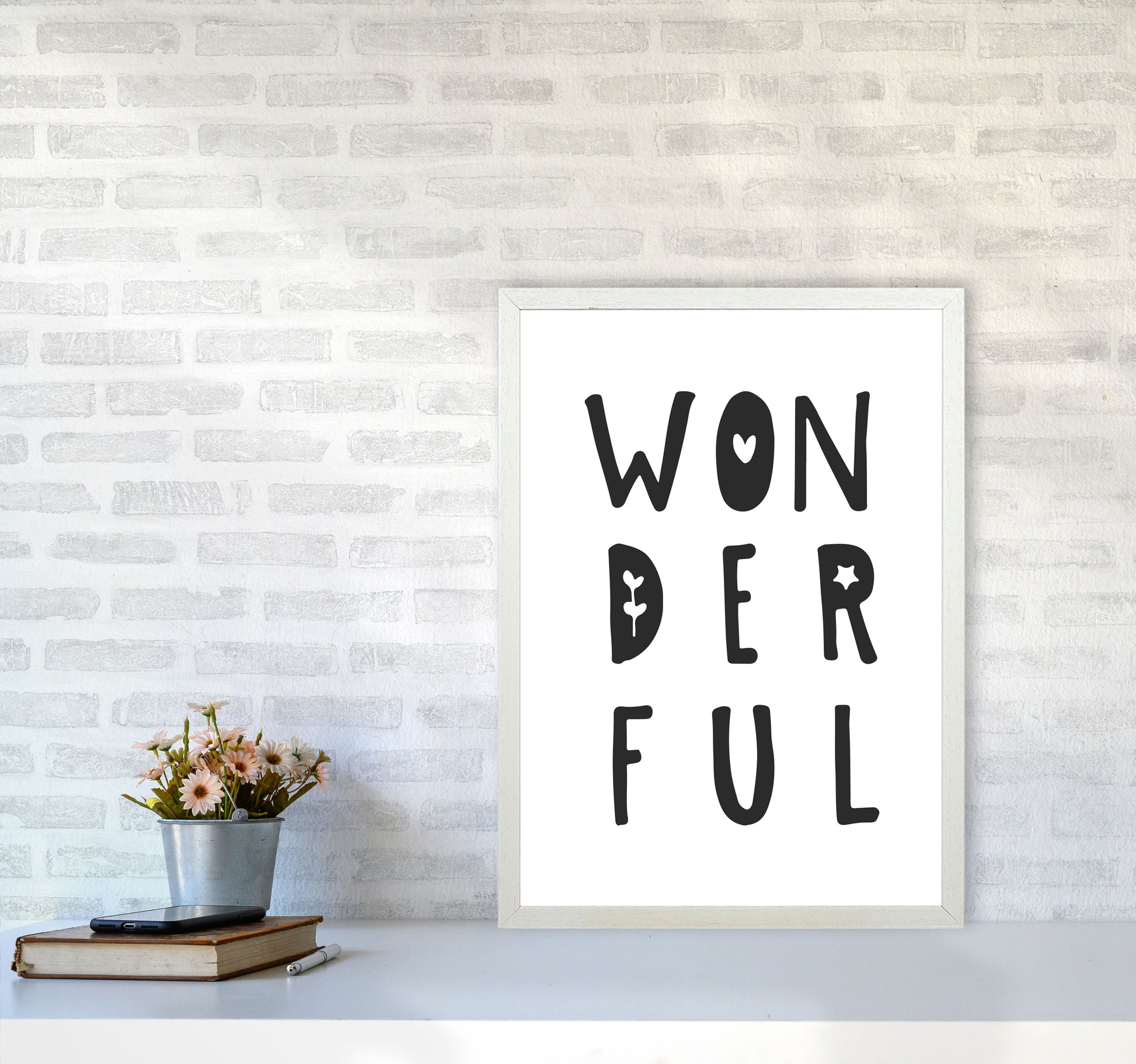 Wonderful Black Framed Nursey Wall Art Print A2 Oak Frame