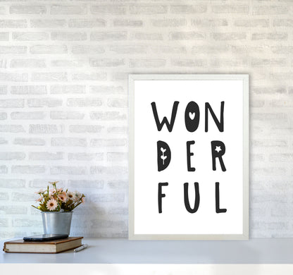 Wonderful Black Framed Nursey Wall Art Print A2 Oak Frame