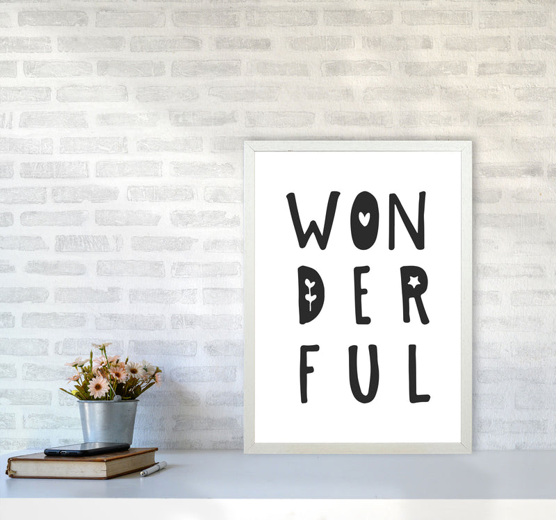 Wonderful Black Framed Nursey Wall Art Print A2 Oak Frame
