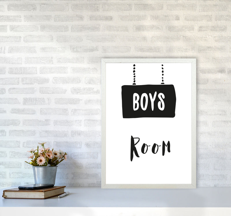 Boys Room Black Framed Nursey Wall Art Print A2 Oak Frame