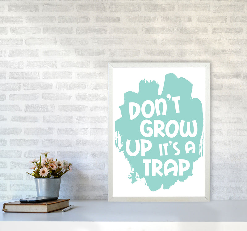 Don&#39;t Grow Up It&#39;s A Trap Mint Framed Typography Wall Art Print