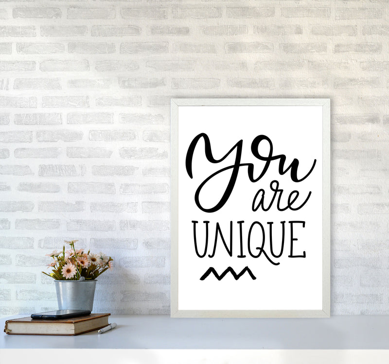 You Are Unique Modern Print A2 Oak Frame