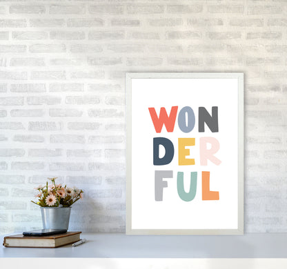 Wonderful Colour Framed Nursey Wall Art Print A2 Oak Frame