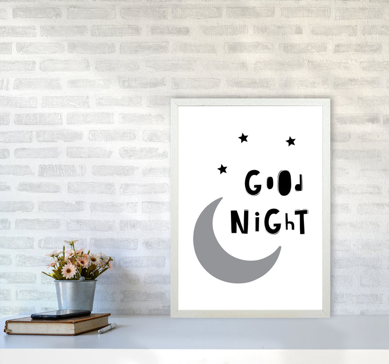 Good Night Moon Framed Nursey Wall Art Print A2 Oak Frame