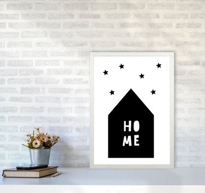 Home Scandi Framed Typography Wall Art Print A2 Oak Frame