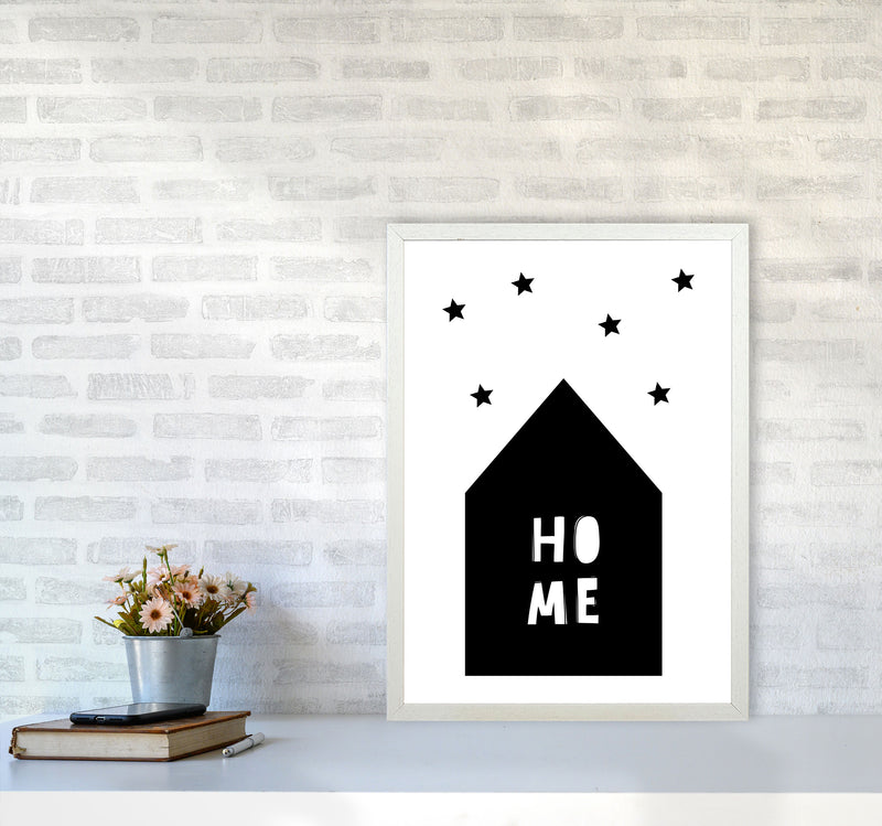 Home Scandi Framed Typography Wall Art Print A2 Oak Frame