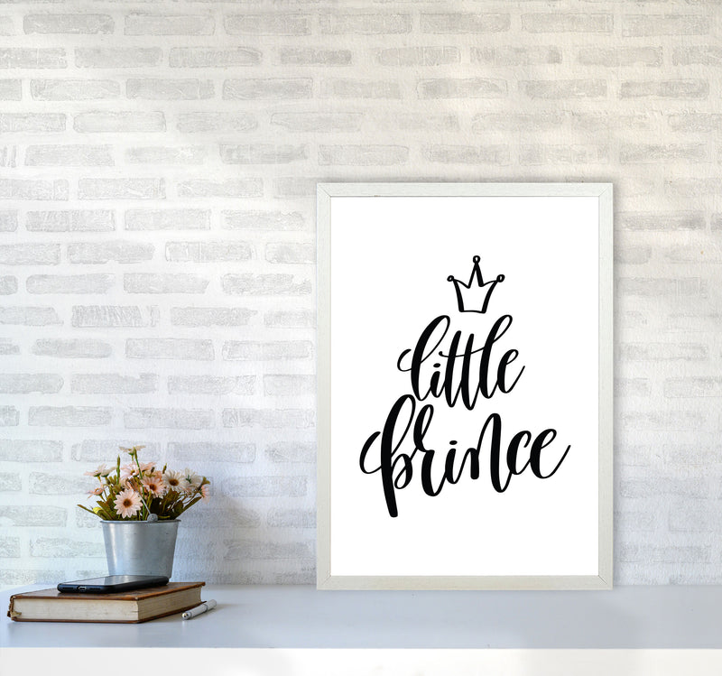 Little Prince Black Framed Nursey Wall Art Print A2 Oak Frame