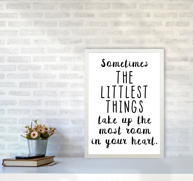 The Littlest Things Black Modern Print A2 Oak Frame