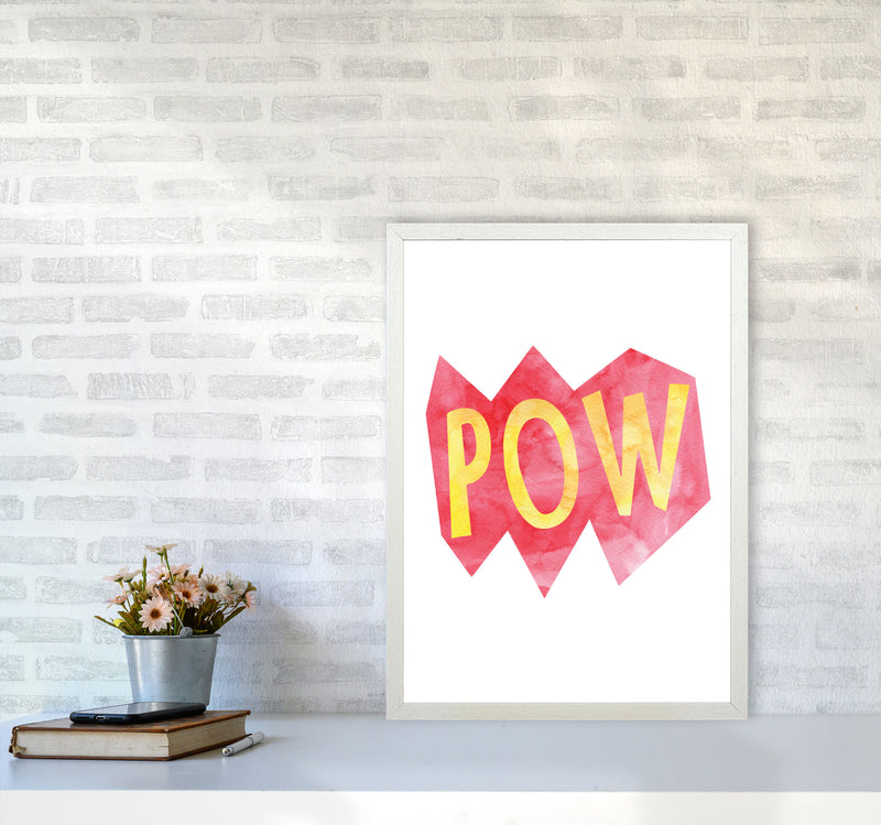 POW Watercolour Modern Print A2 Oak Frame