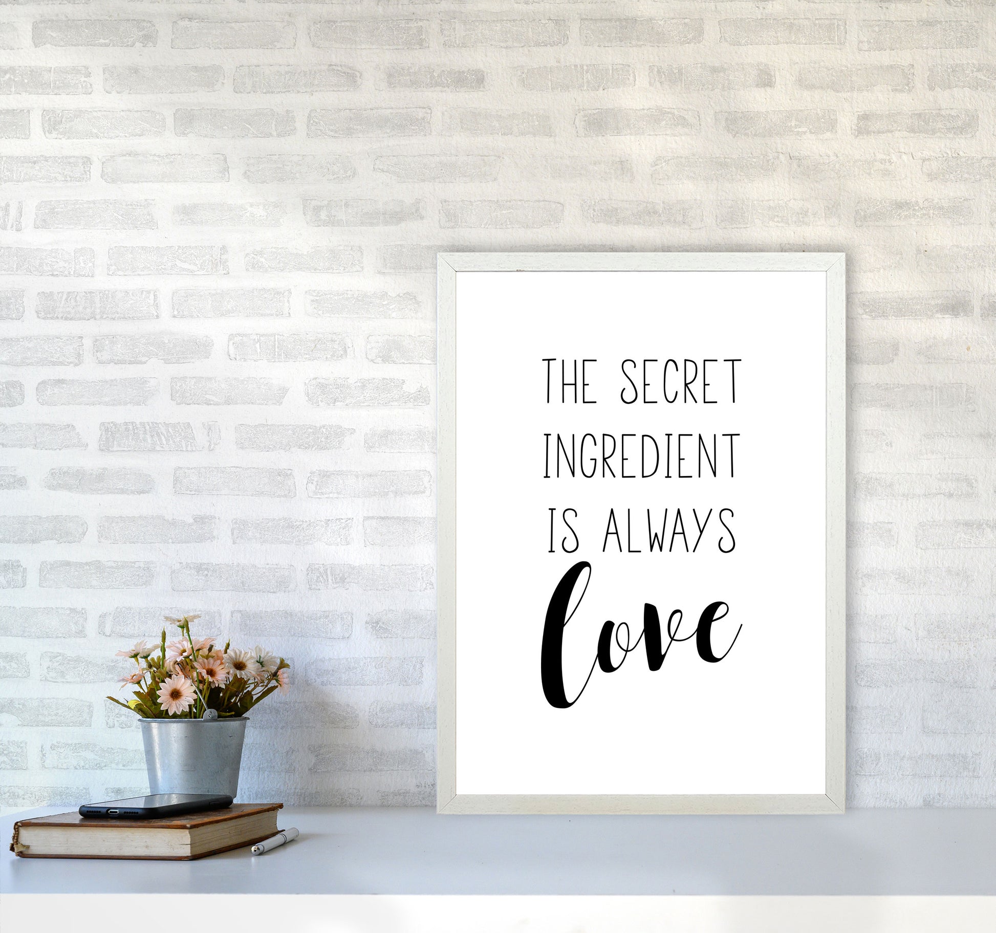 The Secret Ingredient Modern Print A2 Oak Frame