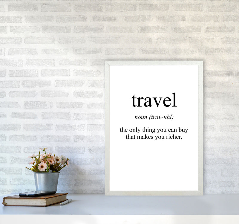 Travel Modern Print A2 Oak Frame