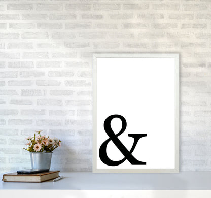 Ampersand Framed Typography Wall Art Print A2 Oak Frame