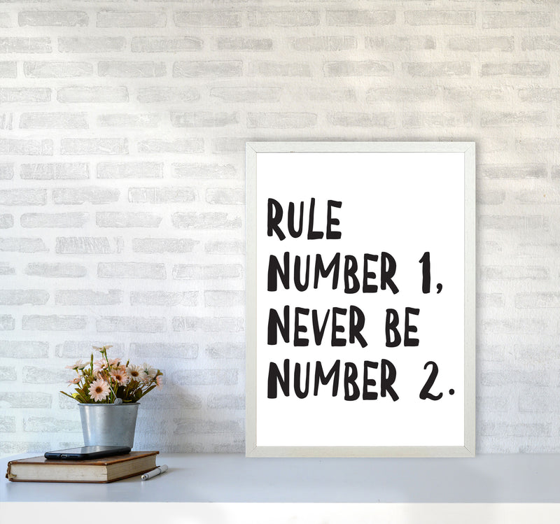 Rule Number One Modern Print A2 Oak Frame