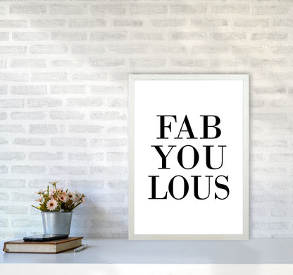 Fabyoulous Framed Typography Wall Art Print A2 Oak Frame