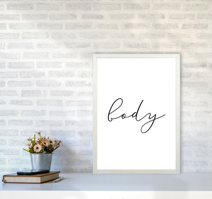 Body Framed Typography Wall Art Print A2 Oak Frame