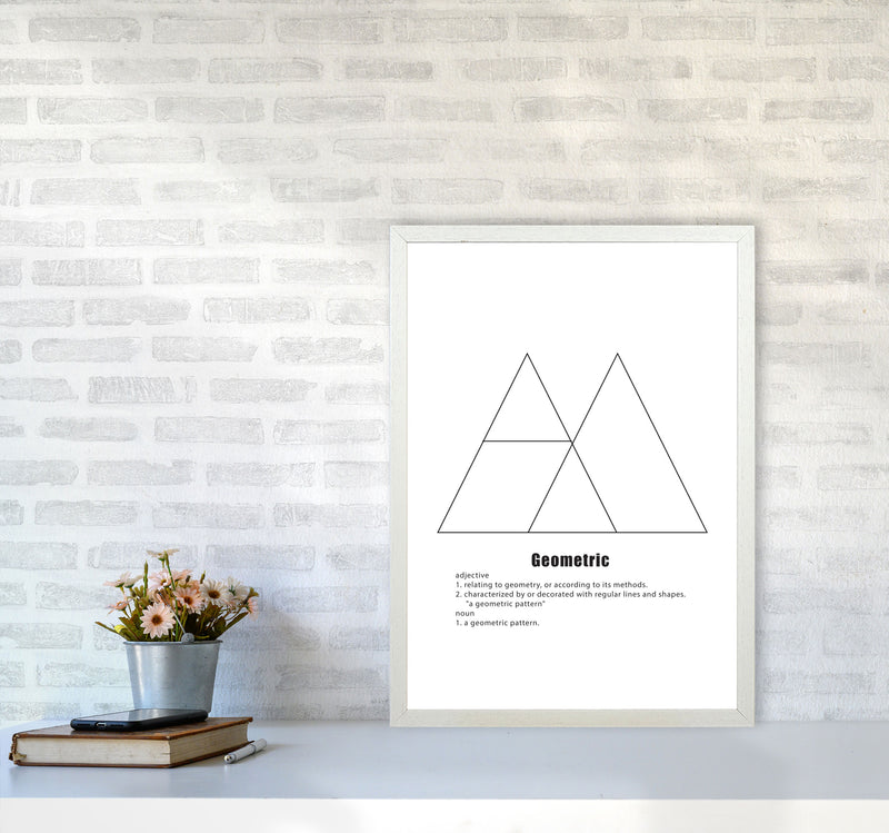 Geometric Meaning 2 Modern Print A2 Oak Frame
