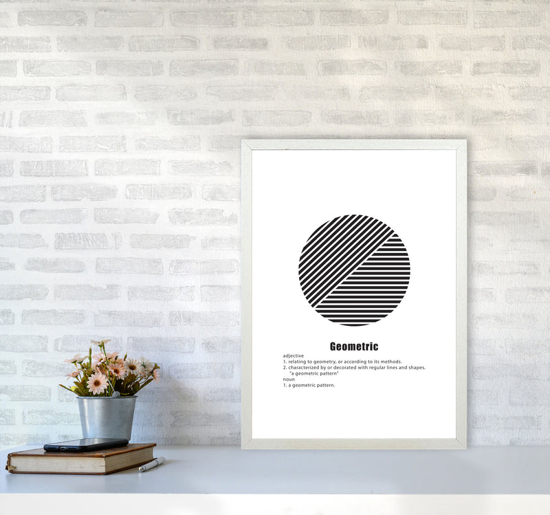 Geometric Meaning 3 Modern Print A2 Oak Frame
