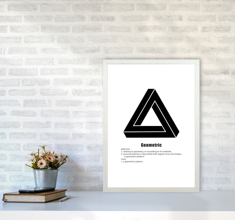 Geometric Meaning 4 Modern Print A2 Oak Frame