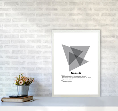 Geometric Meaning 5 Modern Print A2 Oak Frame