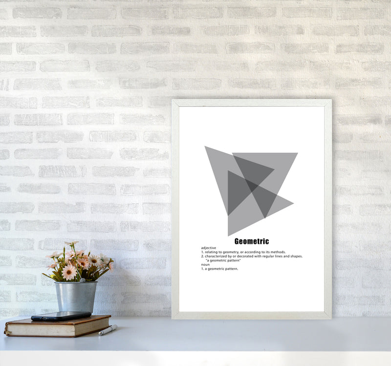 Geometric Meaning 5 Modern Print A2 Oak Frame