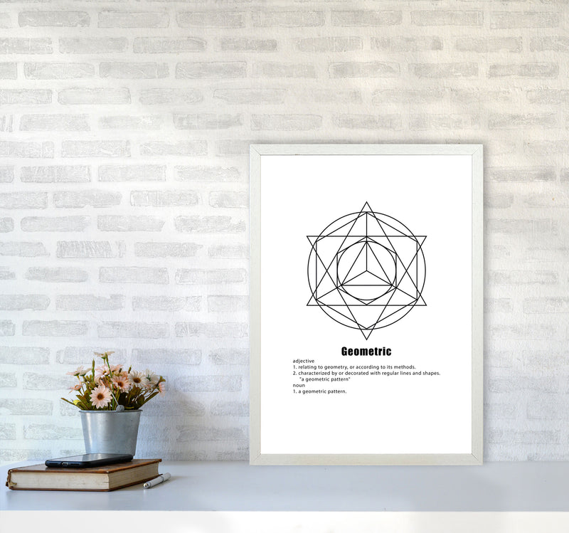 Geometric Meaning 6 Modern Print A2 Oak Frame