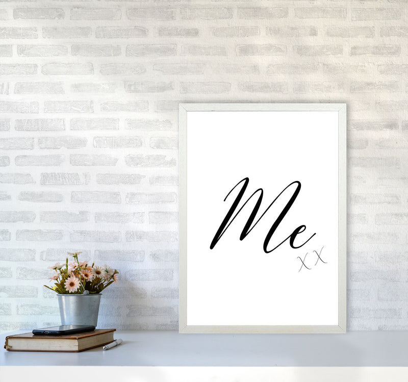 Me Framed Typography Wall Art Print A2 Oak Frame