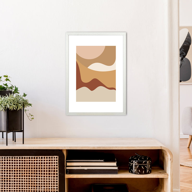 Mica Sand Dunes N25  Art Print by Pixy Paper A2 Oak Frame