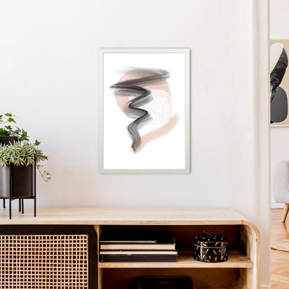 Dalia Chalk Storm  Art Print by Pixy Paper A2 Oak Frame