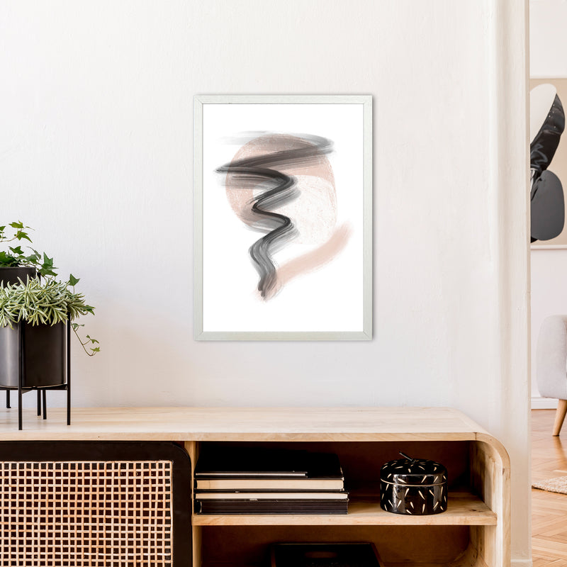Dalia Chalk Storm  Art Print by Pixy Paper A2 Oak Frame