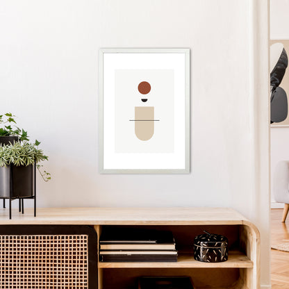 Mica Sand N11  Art Print by Pixy Paper A2 Oak Frame