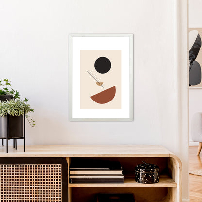 Mica Sand N13  Art Print by Pixy Paper A2 Oak Frame