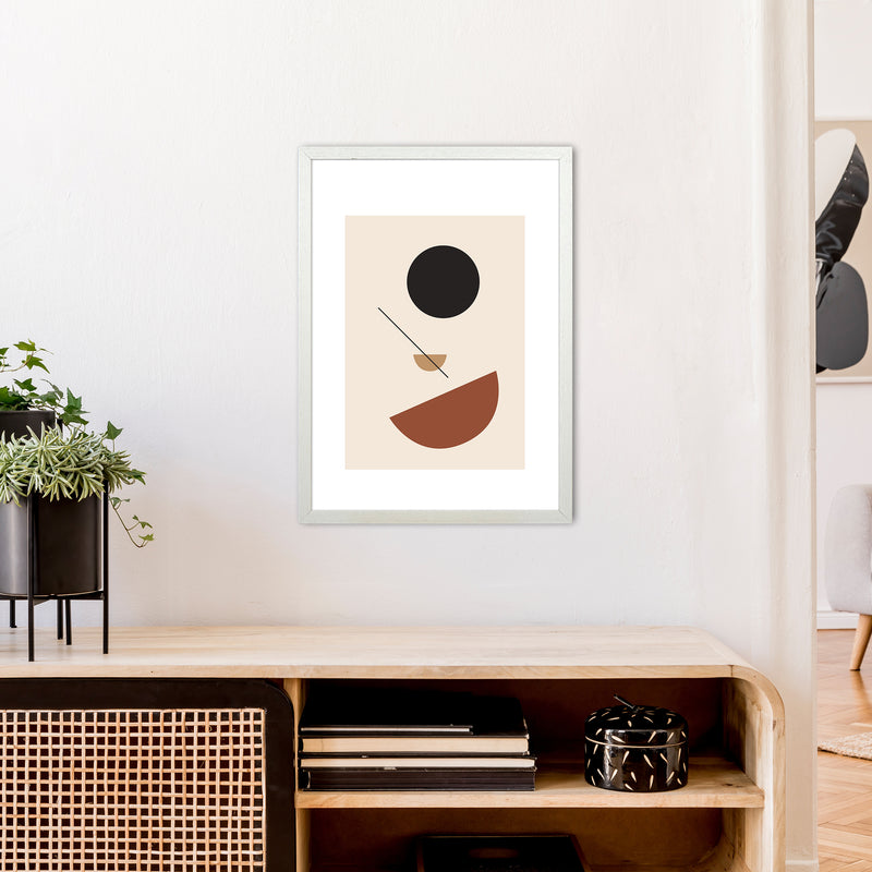 Mica Sand N13  Art Print by Pixy Paper A2 Oak Frame