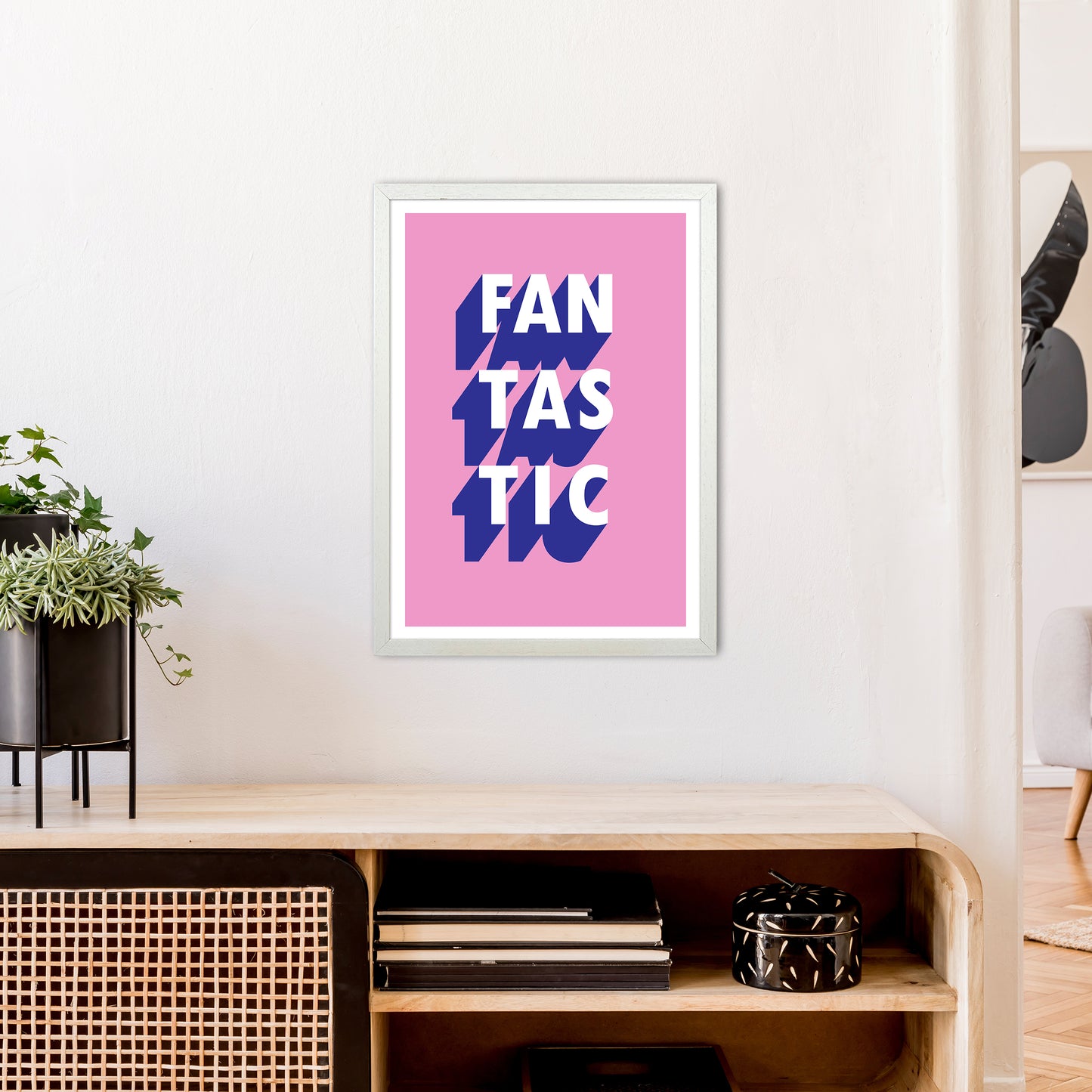 Fantastic Shadow  Art Print by Pixy Paper A2 Oak Frame