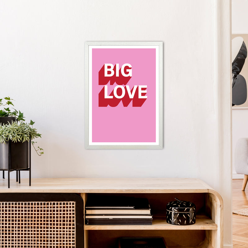 Big Love Shadow  Art Print by Pixy Paper A2 Oak Frame