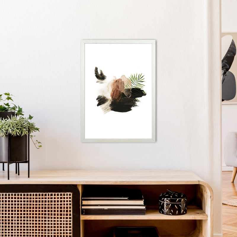 Exotic Abstract Shapes  Art Print by Pixy Paper A2 Oak Frame