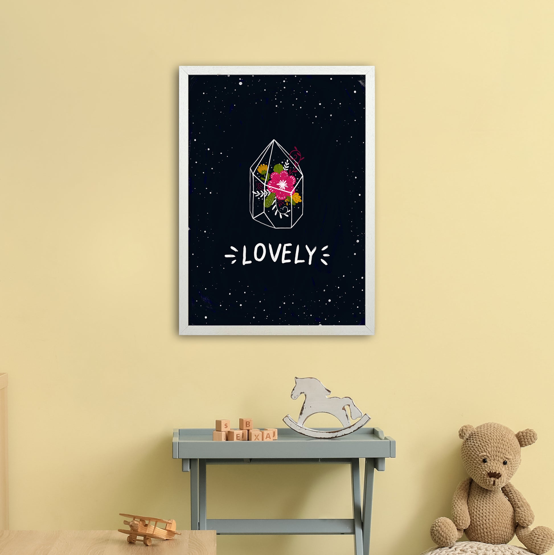 Lovely Night Sky  Art Print by Pixy Paper A2 Oak Frame