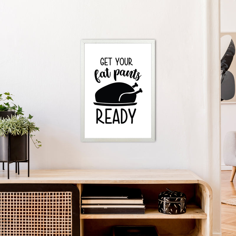 Get Your Fat Pants Ready  Art Print by Pixy Paper A2 Oak Frame