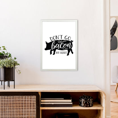 Don'T Go Bacon My Heart  Art Print by Pixy Paper A2 Oak Frame