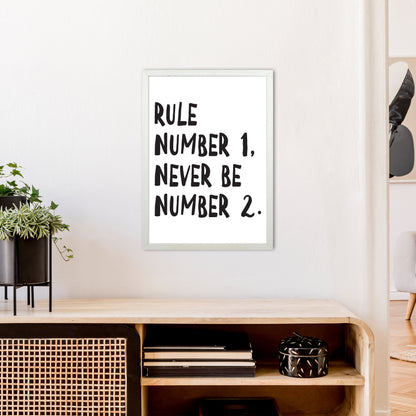 Rule Number One  Art Print by Pixy Paper A2 Oak Frame