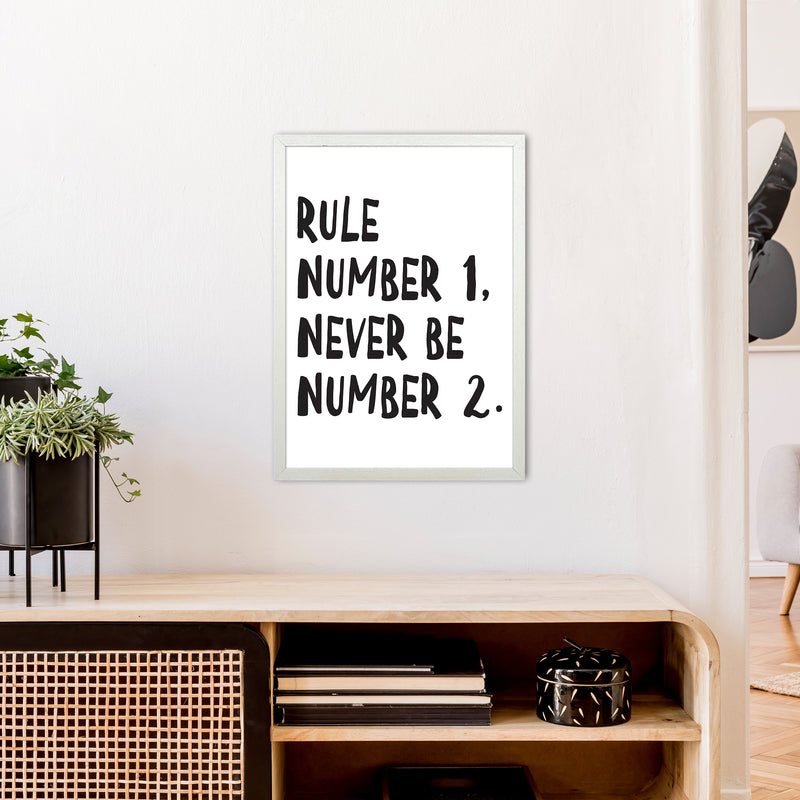 Rule Number One  Art Print by Pixy Paper A2 Oak Frame