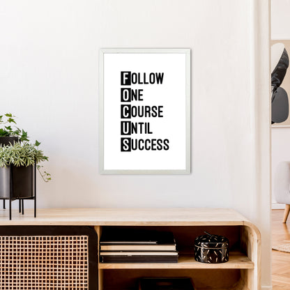 Focus Black  Art Print by Pixy Paper A2 Oak Frame