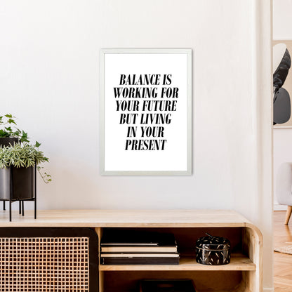 Balance Is  Art Print by Pixy Paper A2 Oak Frame