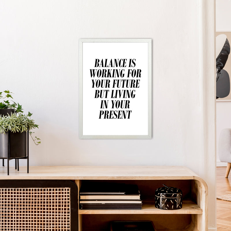 Balance Is  Art Print by Pixy Paper A2 Oak Frame