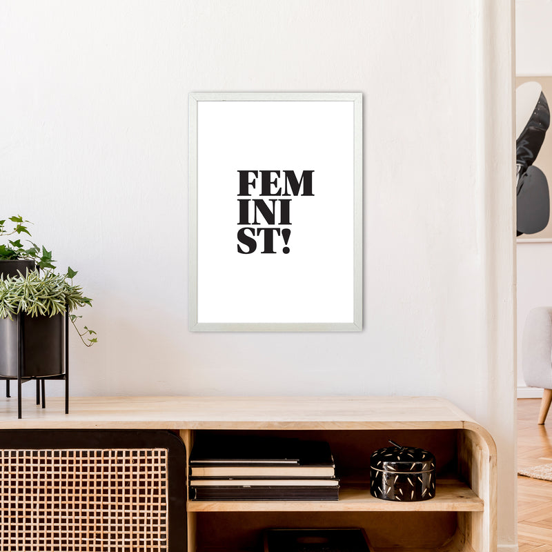 Feminist  Art Print by Pixy Paper A2 Oak Frame